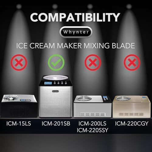 Whynter 2.1 Qt Ice Cream Maker, Built-In Compressor, Stainless Steel
