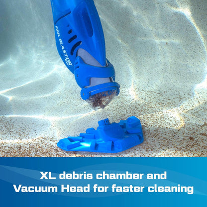 POOL BLASTER Max Cordless Pool Vacuum for Deep Cleaning & Strong Suction, Handheld Rechargeable Swimming Pool Cleaner for Inground and Above Ground Pools, Hoseless Pool Vac by Water Tech