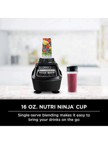 Ninja BL770 Mega Kitchen System, 1500W, 4 Functions for Smoothies, Processing, Dough, Drinks & More, with 72 oz.* Blender Pitcher, 64 oz. Processor Bowl, (2) 16 oz. To Go Cups & (2) Lids, Black