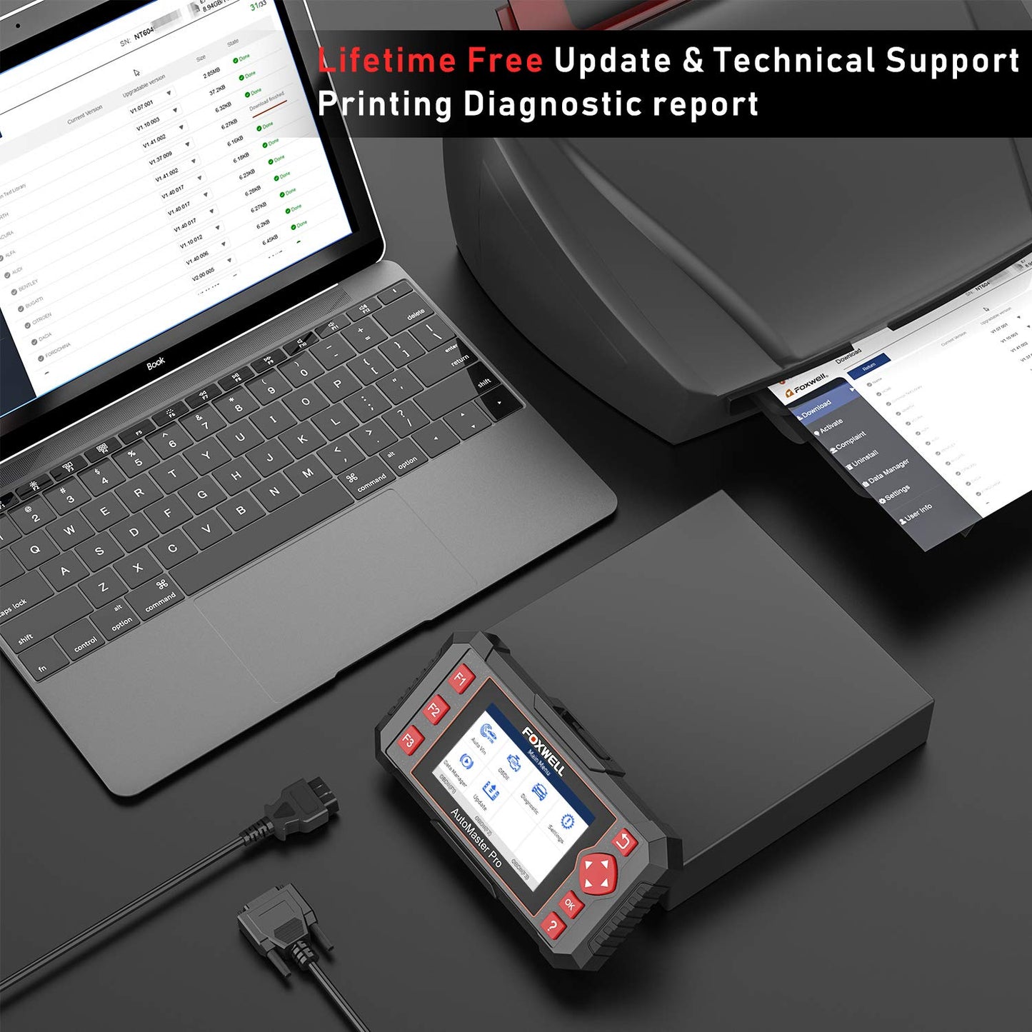 FOXWELL Car Scanner NT604 Elite OBD2 Diagnostic Tool