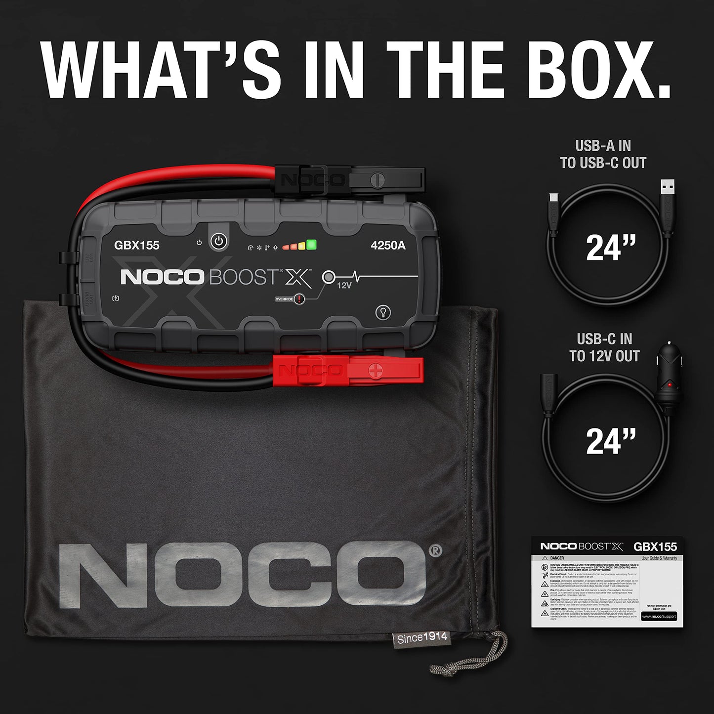 NOCO Boost X GBX155 UltraSafe Jump Starter 12V Power Bank