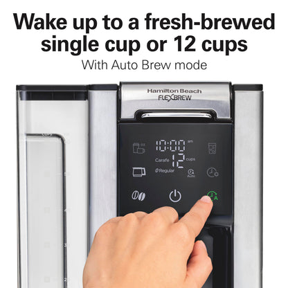 HAMILTON BEACH FlexBrew 5-in-1 Programmable Coffee Maker, Black