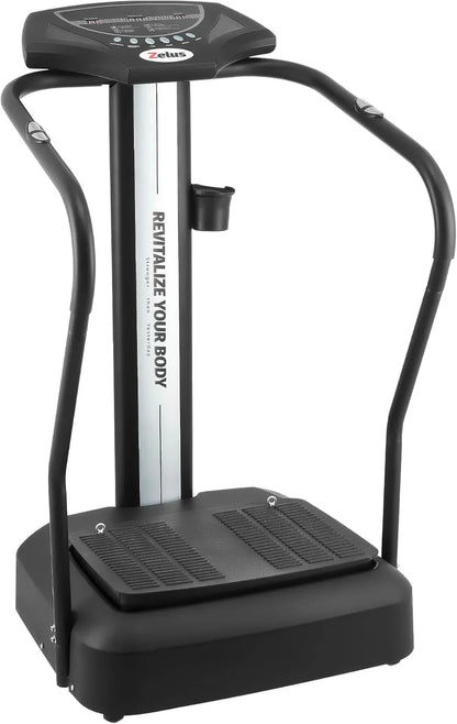 Whole Body Vibration Plate, 500W Vibration Plate Exercise Machine with 99 Levels 3 Preset Modes & 2 Resistance Bands, Training Fitness Vibration Platform Machine for Home Gym with 330lb Capacity