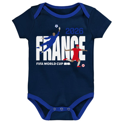 FIFA World Cup 2026™ France Onesie 3 Pack - Infant