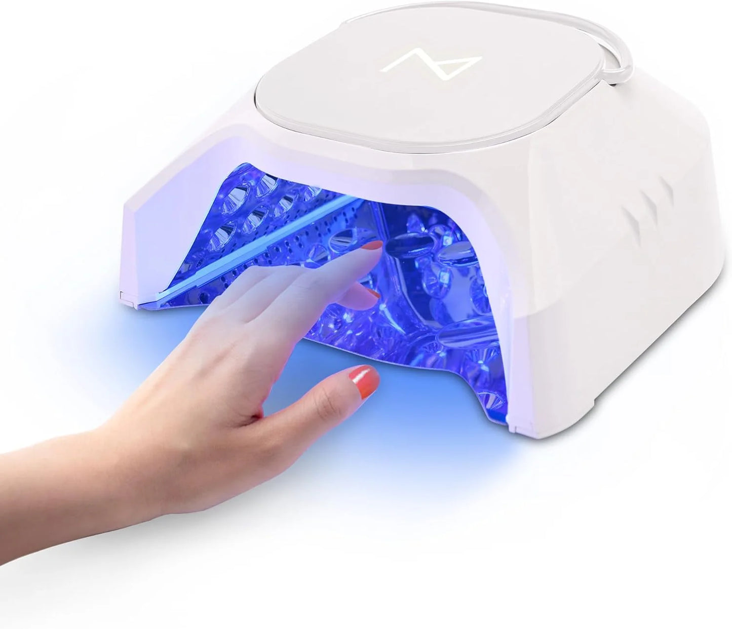 Professional Hybrid 86W Wireless Rechargeable UV LED Nail Curing Lamp Cordless Nail Dryer for Gel Nails, Manicure, Pedicure (Black)
