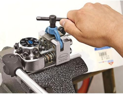 Brake Line Flaring Tool Kit | 45° Degree Single Double & Bubble Brake Tubing Flares | Use with Hydraulic Hose | Ideal for Stainless Steel Tube or Copper Pipe | Inc 4 Split Dies