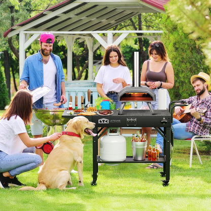 LETEUKE Grill Cart for Blackstone Griddle - Portable BBQ Table