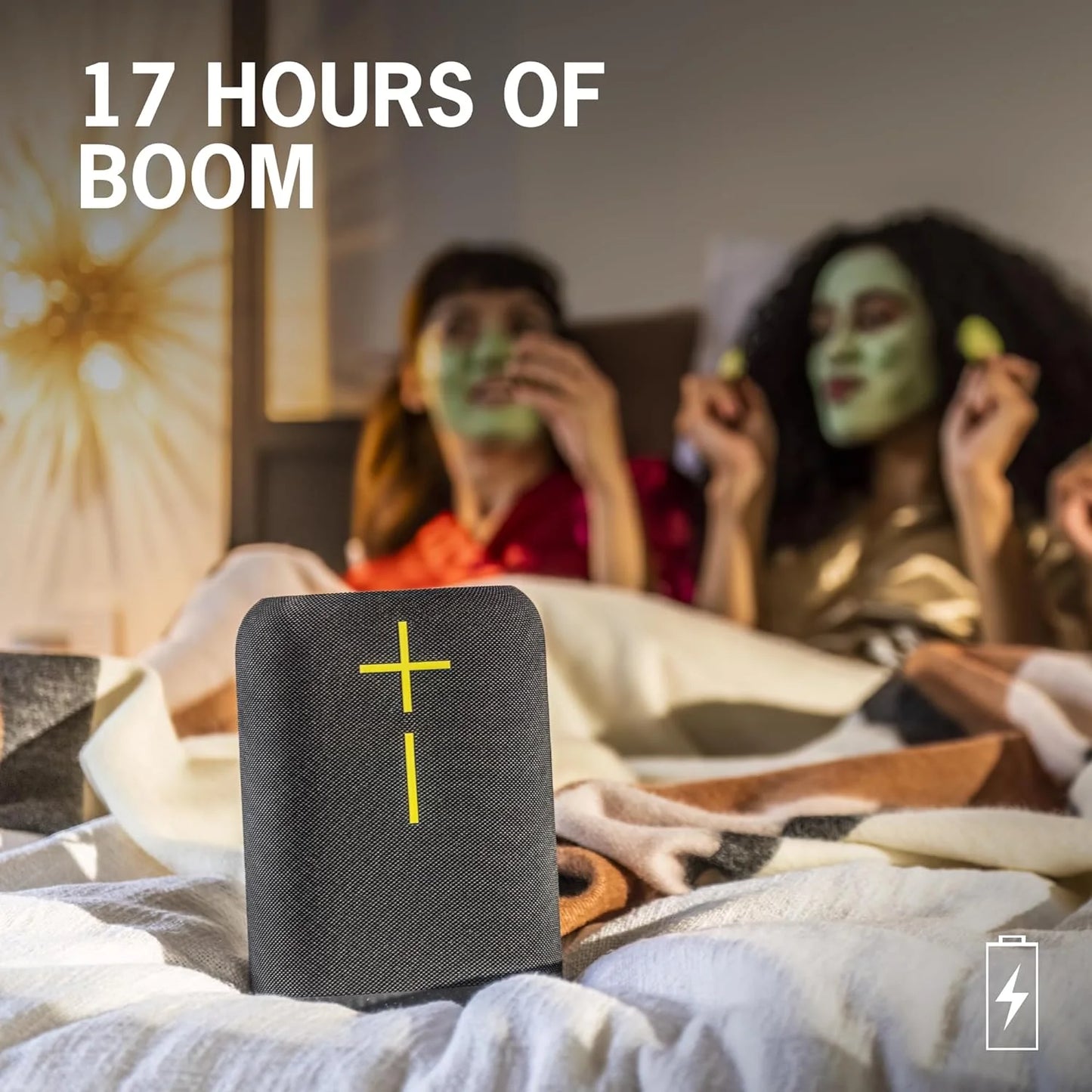 Portable Wireless Bluetooth Speaker, Heavy Bass, 360° Sound, IP67 Waterproof, 17 Hour Battery - Carbon Black