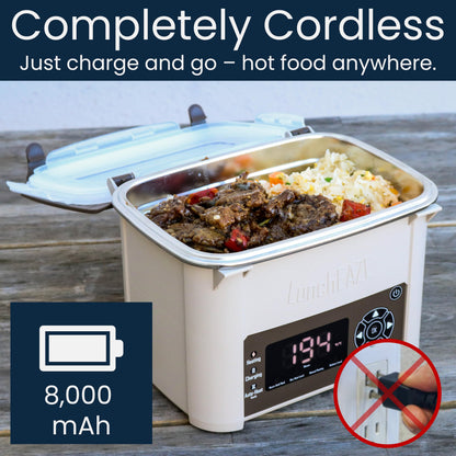 LUNCHEAZE Core Gen 2 Cordless Electric Lunch Box - 4-Cup, 220°F