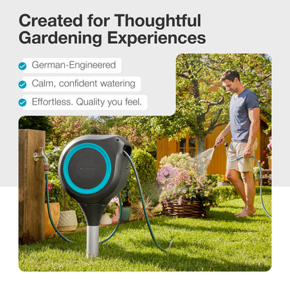 GARDENA 66' x 1/2" Automatic Retractable Garden Hose Reel