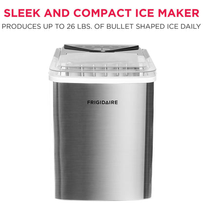 FRIGIDAIRE EFIC123-SS Countertop Ice Maker, 26 lbs Daily Output