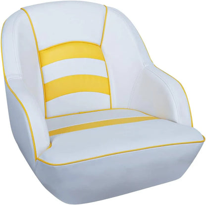 Bucket Pontoon Boat Seat (White/Blue)