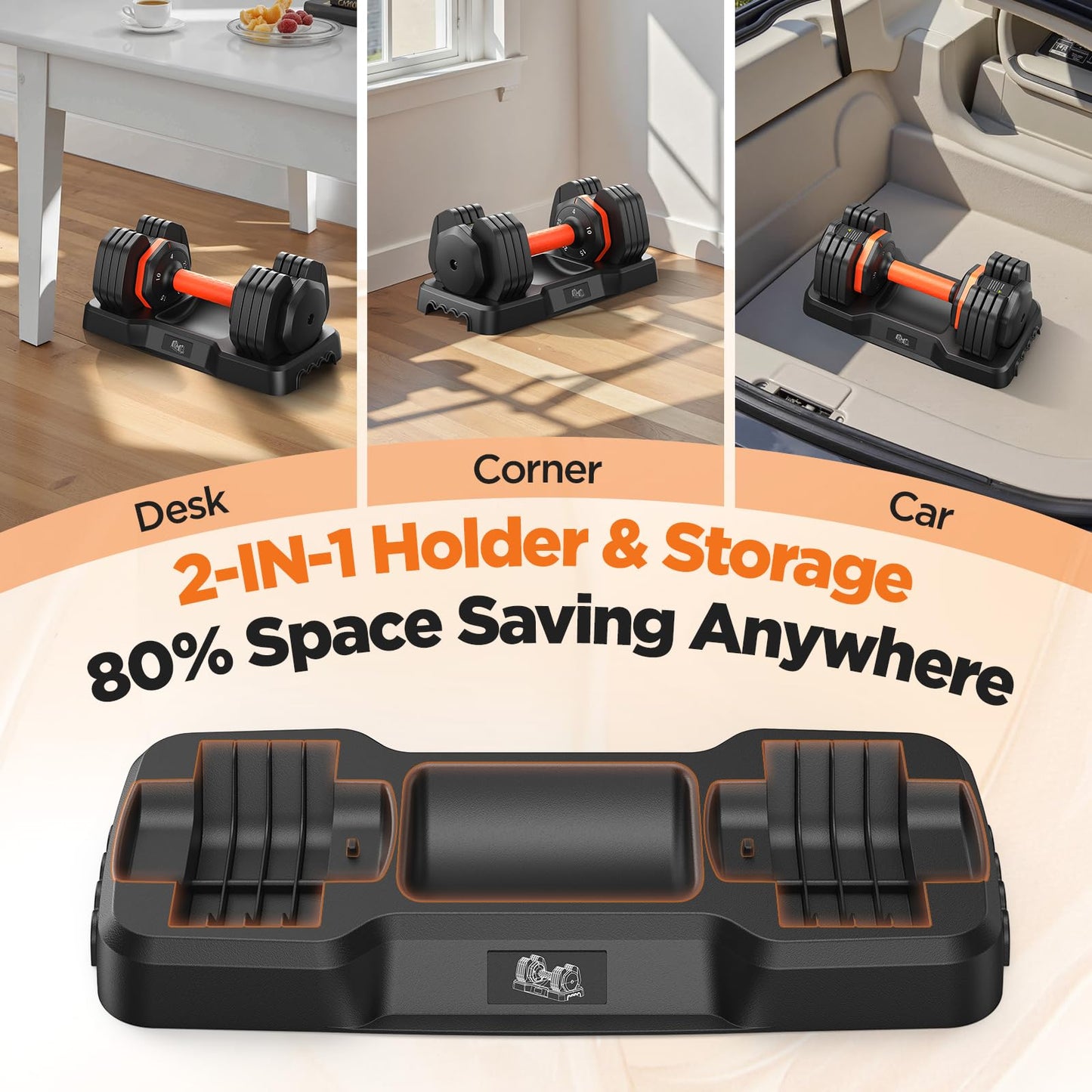 LIFEOG 2026 FDB2 Adjustable Dumbbell Set - 110lbs