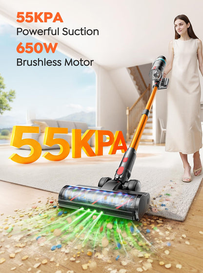 INTETURE Cordless Vacuum Cleaner 650W, 70Mins Runtime