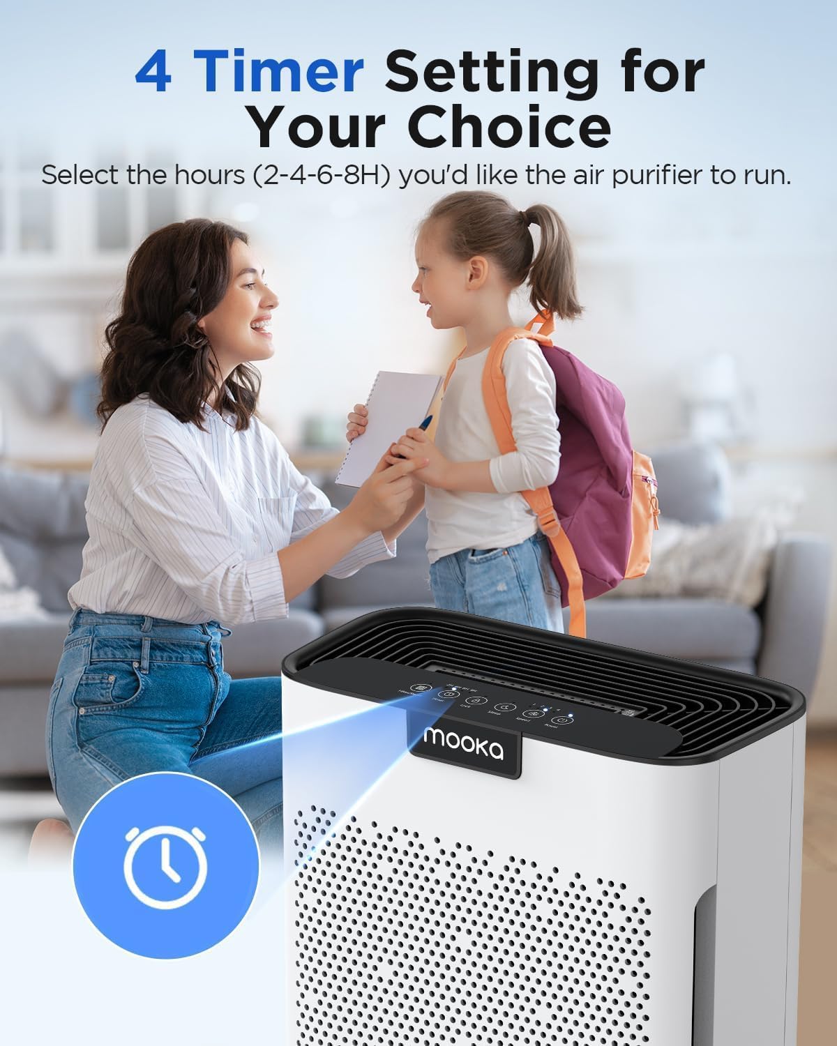 MOOKA KJ190 H13 HEPA Air Purifier for Large Rooms