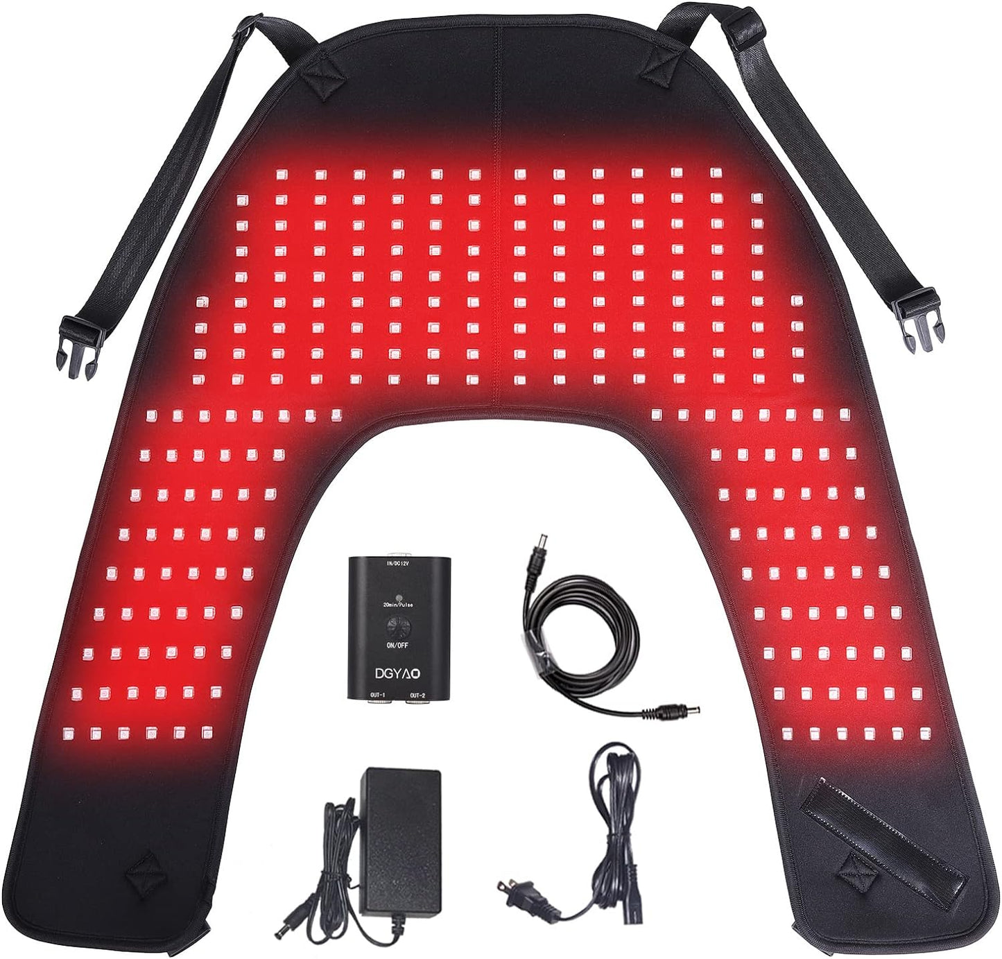 Red Light Therapy for Neck and Shoulder Pain Relief 850nm Near Infrared Therapy Set Wearable Wrap Devices for Upper Back Neck Shoulders Body Muscle Relax Home Use Treatment Pad FDA Cleared