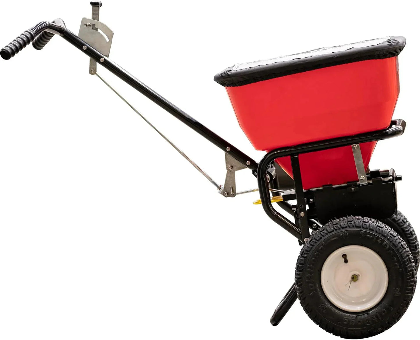 Buyers Products 3039632R Grounds Keeper Commercial Walk Behind Push Spreader, 100lb Capacity, For Salt, Ice & Snow Melt, Included Grate & Cover With Enclosed Gearbox for Protection