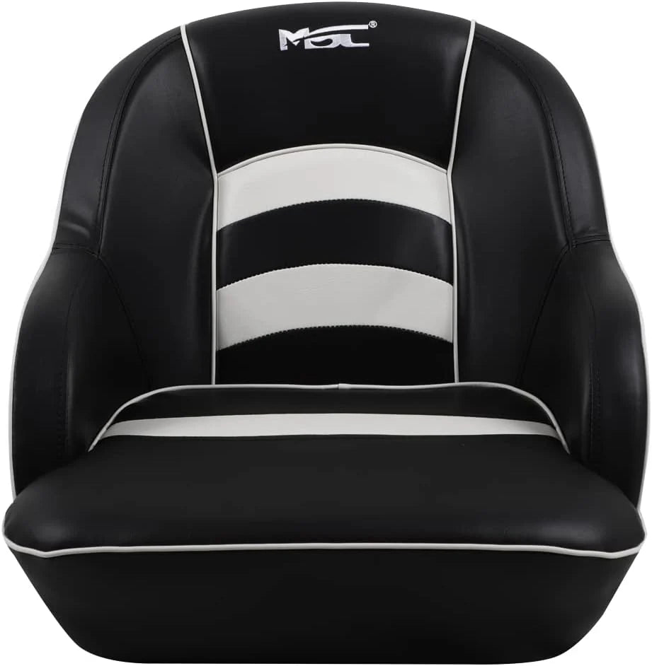 Bucket Pontoon Boat Seat (White/Blue)