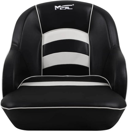 Bucket Pontoon Boat Seat (White/Blue)