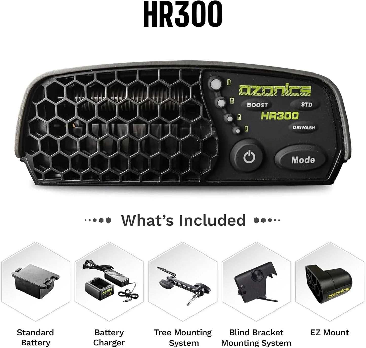Ozonics HR300 Hunting Scent Eliminator, Ozone Generator, Rechargeable