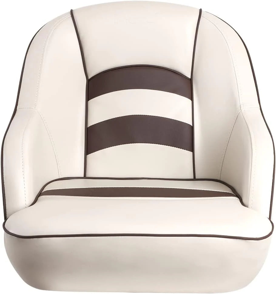 Bucket Pontoon Boat Seat (White/Blue)
