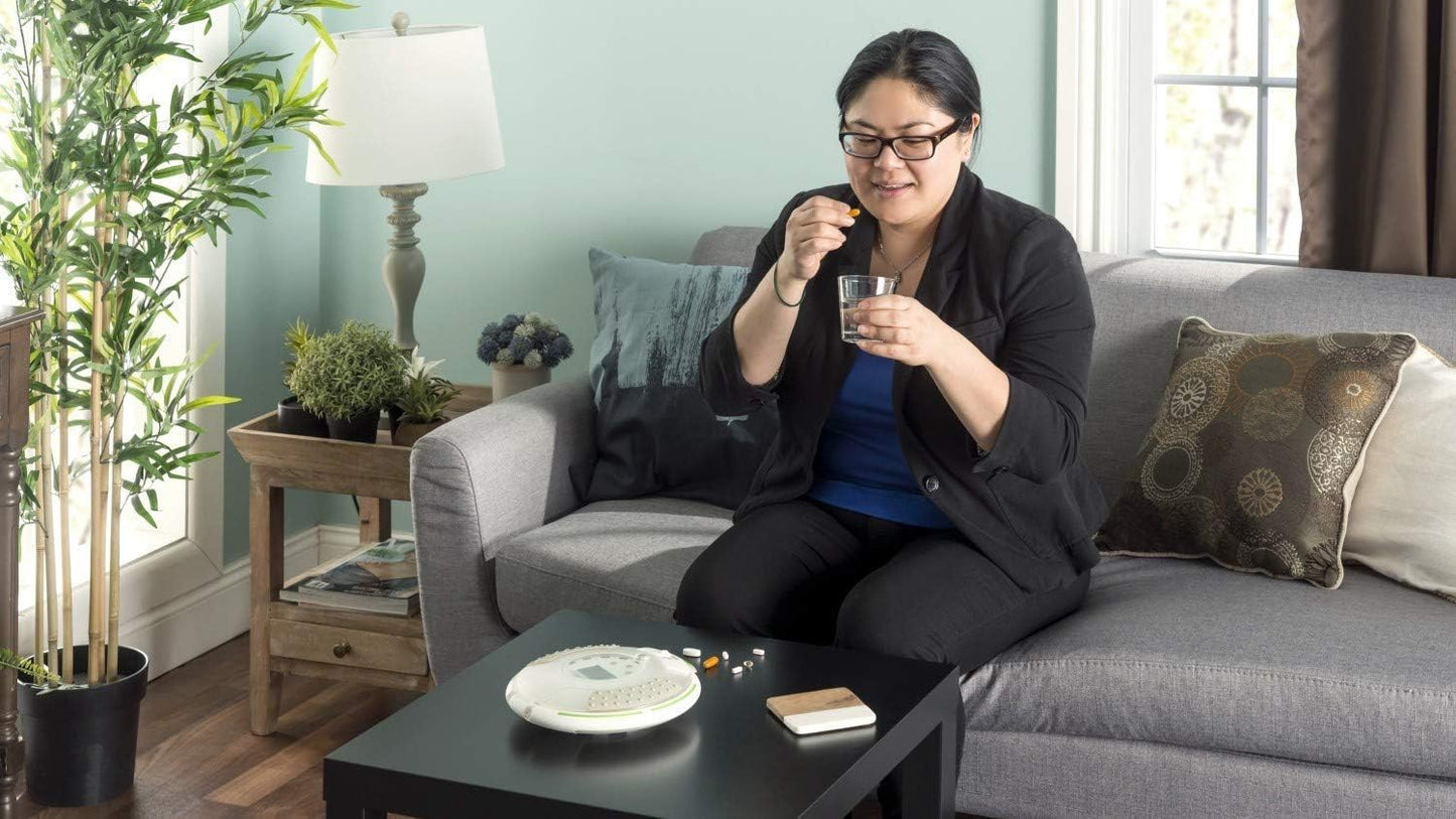 e-Pill Voice - Locked Automatic Pill Dispenser - Reminds with a Friendly Voice