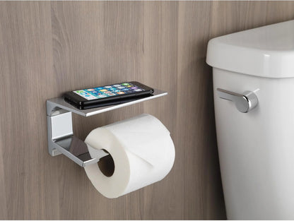 Pivotal Toilet Paper Holder With Shelf, Polished Nickel, Bathroom Accessories, 79956-PN