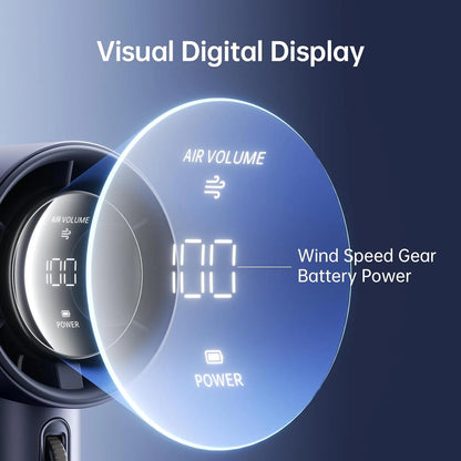 Portable Handheld Fan,Speed(1-100) Adjustable Turbo Mini Fan,5000mAh Battery Rechargeable Personal Fan with Metal Body,Digital Display,Gifts for Women Men Travel/Camping/Outdoor-Grey
