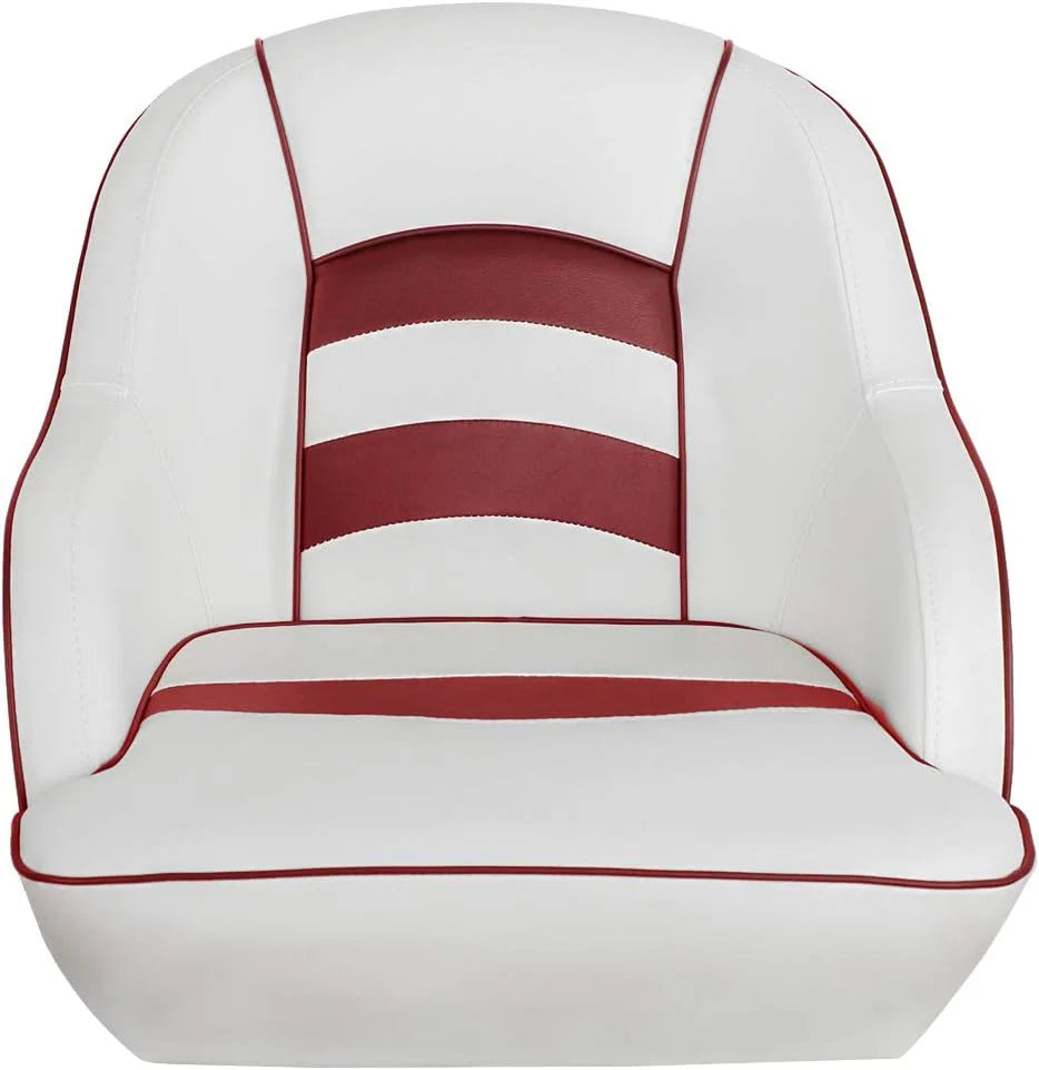 Bucket Pontoon Boat Seat (White/Blue)