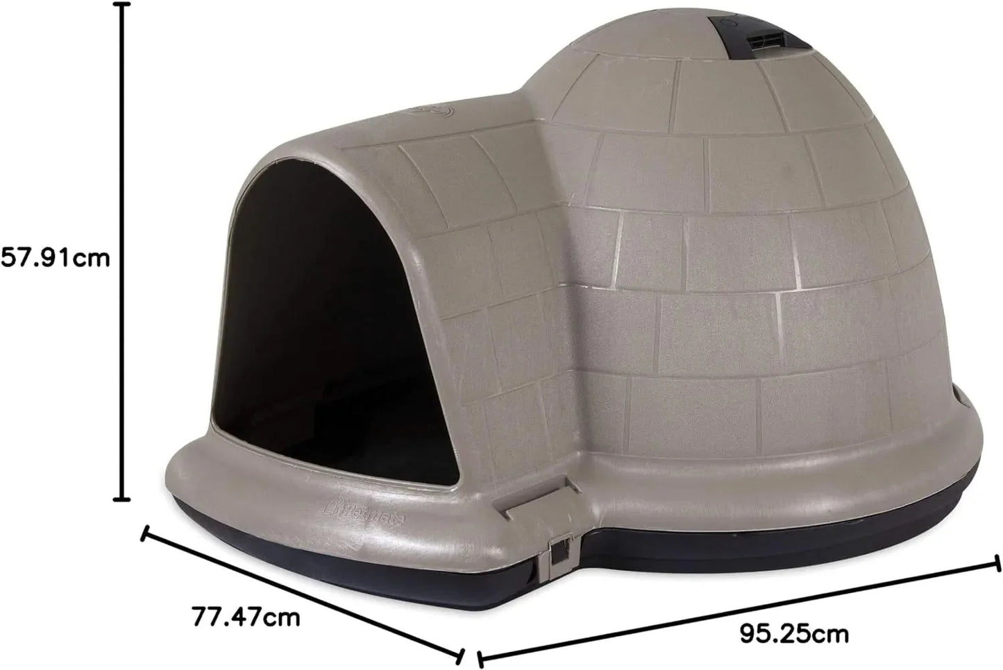 Petmate Indigo Dog House (Igloo Dog House, Made in USA with 90% Recycled Materials, All Weather Protection Pet Shelter) for XL Dogs 90 to 125 pounds, Made in USA