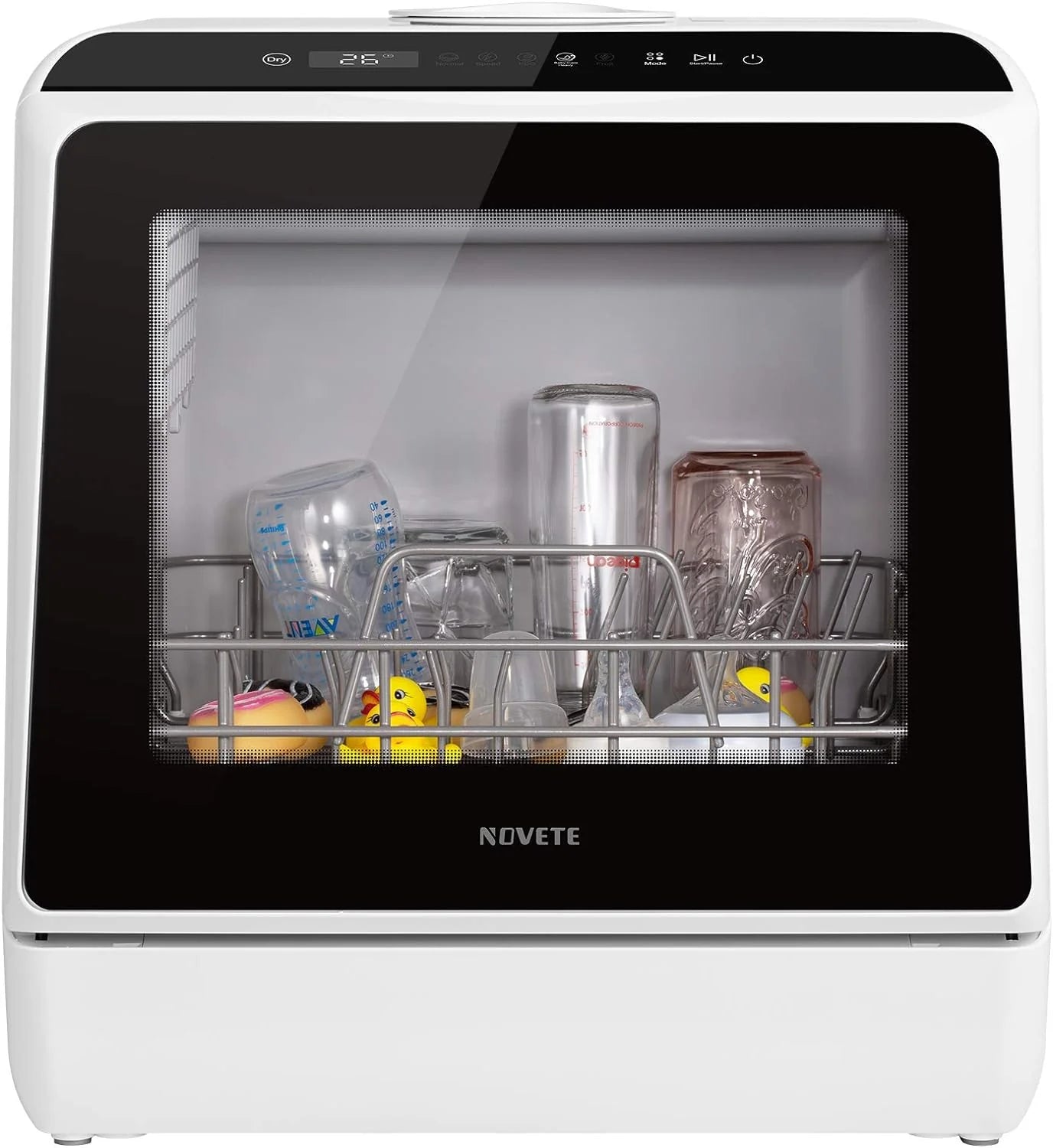 Portable Countertop Dishwashers, Compact Dishwashers with 5 L Built-in Water Tank & Inlet Hose, 5 Washing Programs, Baby Care, Air-Dry Function and LED Light for Small Apartments