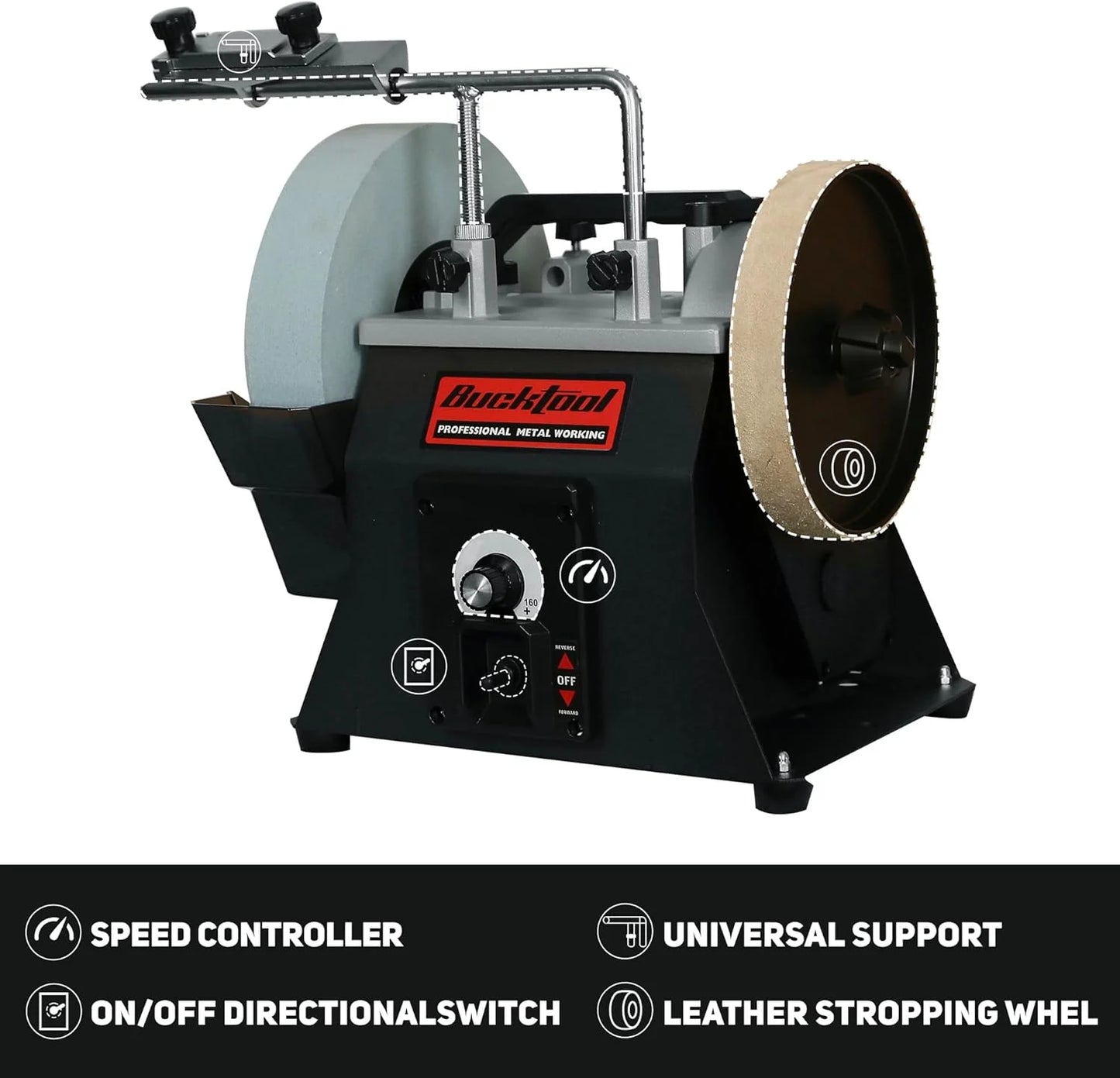 BUCKTOOL 10" Wet Sharpening System, Variable Speed, SCM8103