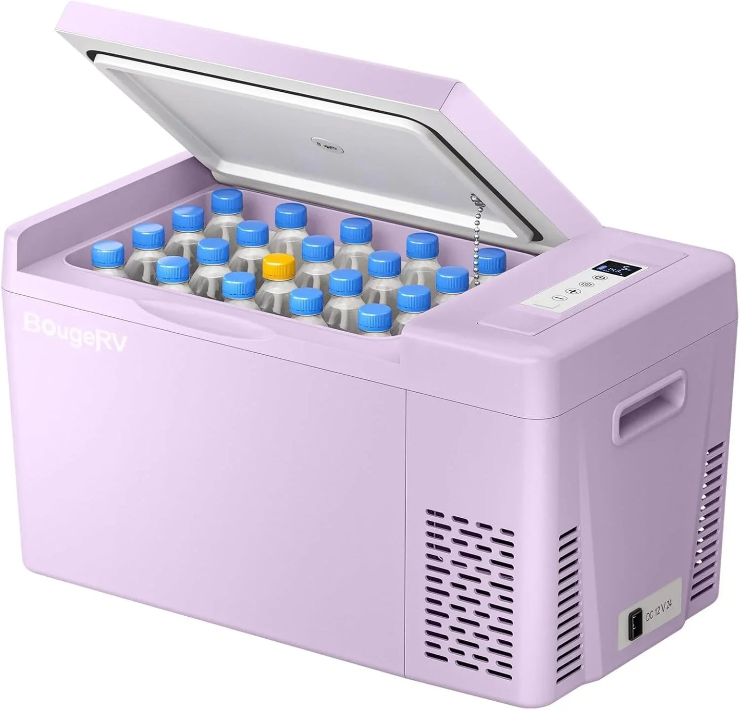 BougeRV 12 Volt Refrigerator 12V Car Fridge 23 Quart Portable Freezer Compressor Cooler 12/24V DC 110~240 Volt AC for Truck Van RV Camper SUV Travel Camping Road Trips Tailgating -7℉~50℉