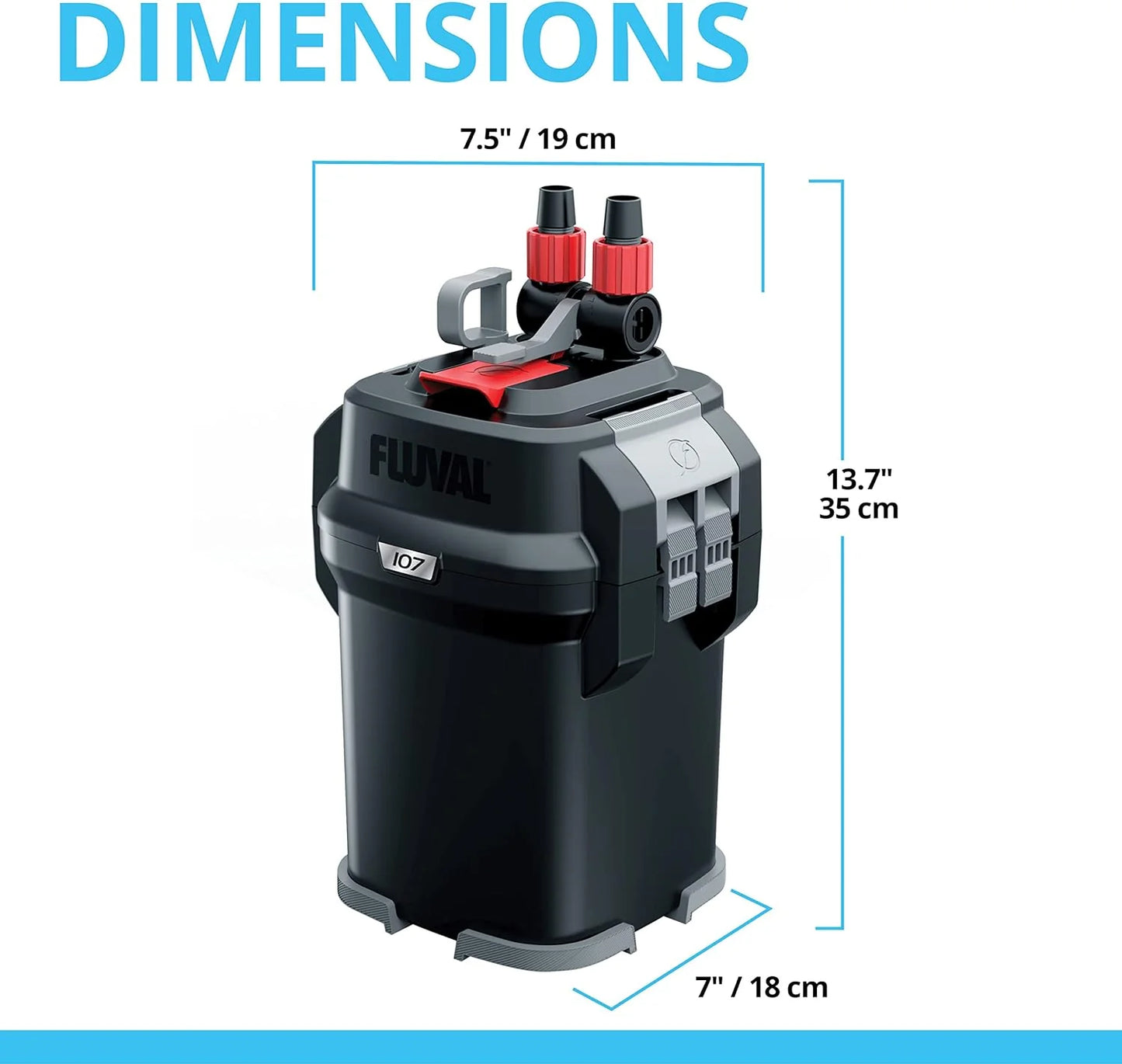 Fluval 407 Perfomance Canister Filter - for Aquariums Up to 100 Gallons - Aquarium Canister Filter
