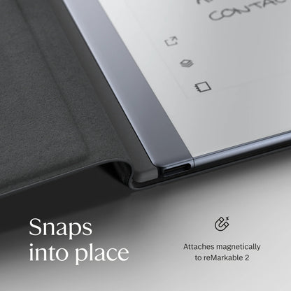 reMarkable 2 – 10.3” Paper Tablet with Marker Plus and Polymer Weave Book Folio – Gray