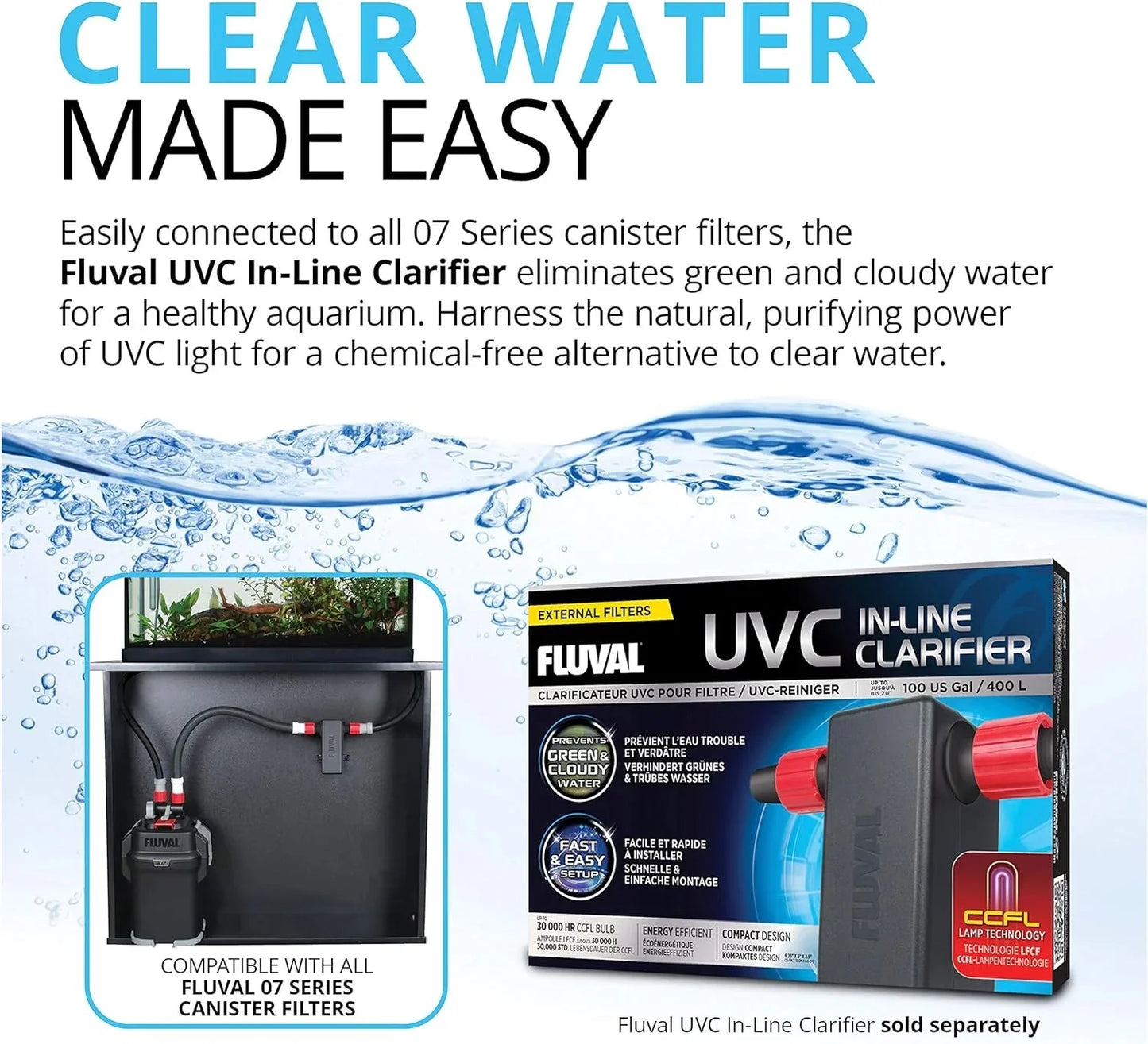 Perfomance Canister Filter - for Aquariums Up to 100 Gallons - Aquarium Canister Filter