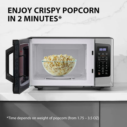 TOSHIBA 4-in-1 ML-EC42P(SS) Countertop Microwave Oven, Smart Sensor, Convection, Air Fryer Combo, Mute Function, Position Memory 13.6" Turntable, 1.5 Cu Ft, 1000W, Silver