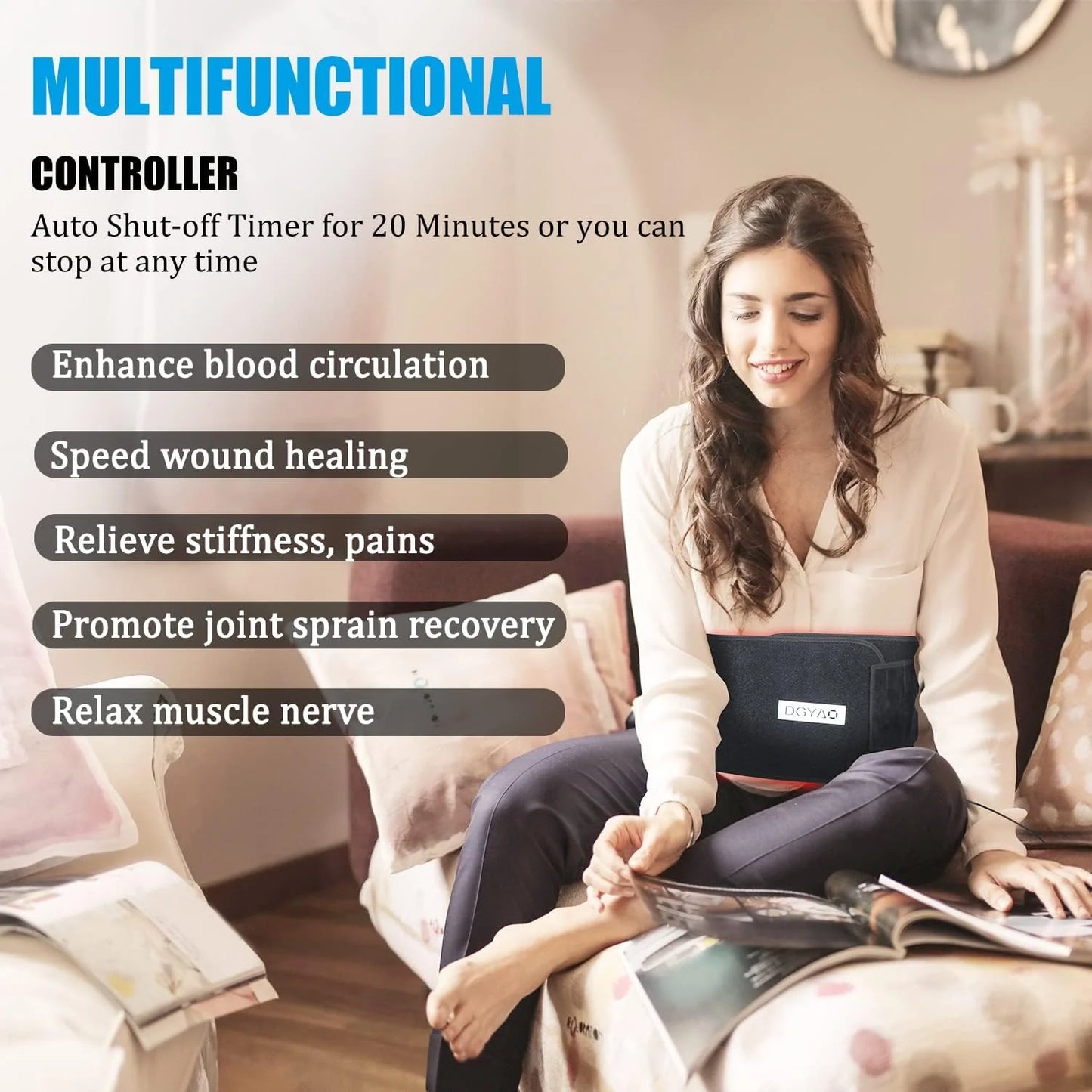 Red Light Therapy for Neck and Shoulder Pain Relief 850nm Near Infrared Therapy Set Wearable Wrap Devices for Upper Back Neck Shoulders Body Muscle Relax Home Use Treatment Pad FDA Cleared