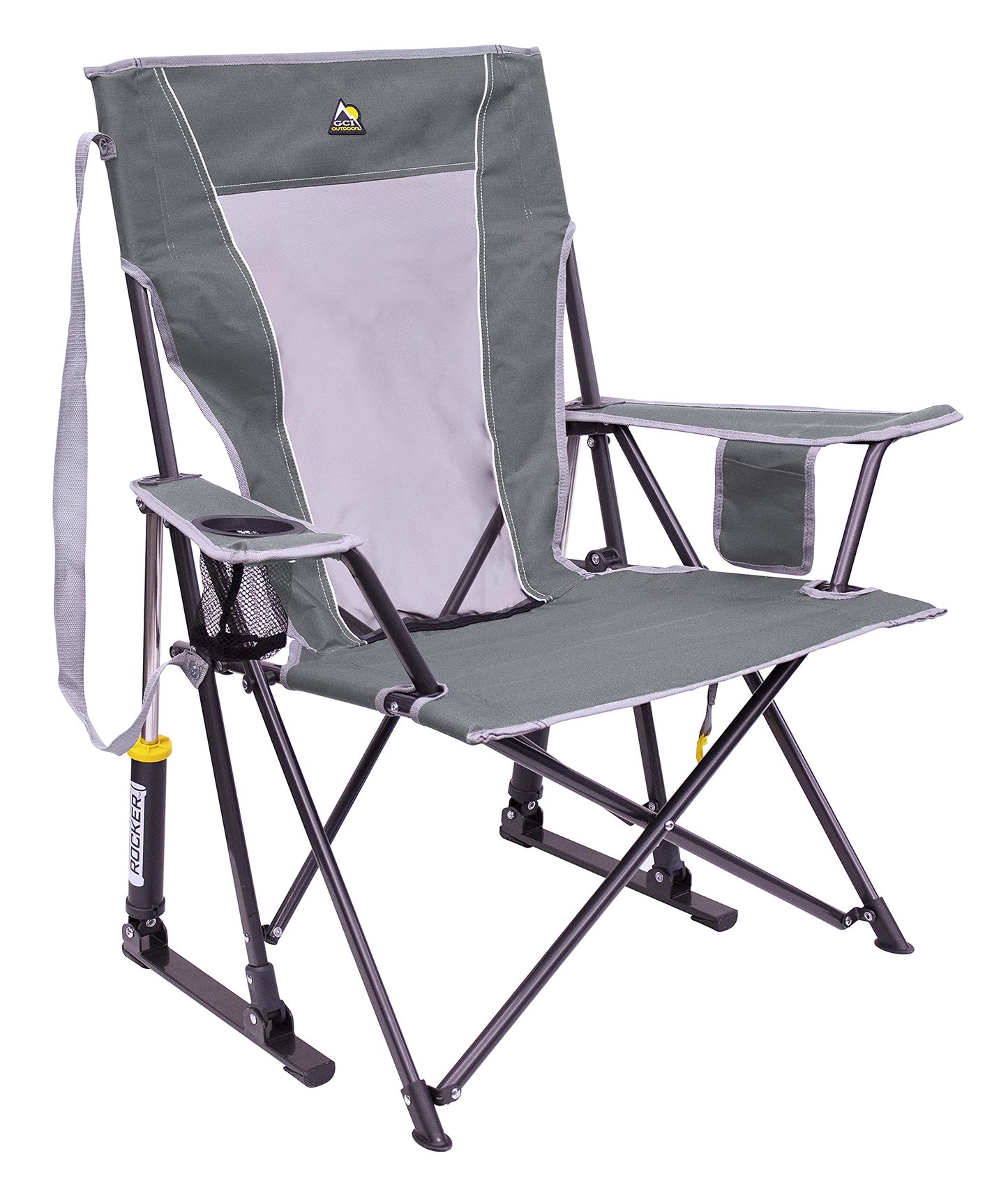 GCI OUTDOOR Sunshade Rocker Outdoor Rocking Chair with Canopy