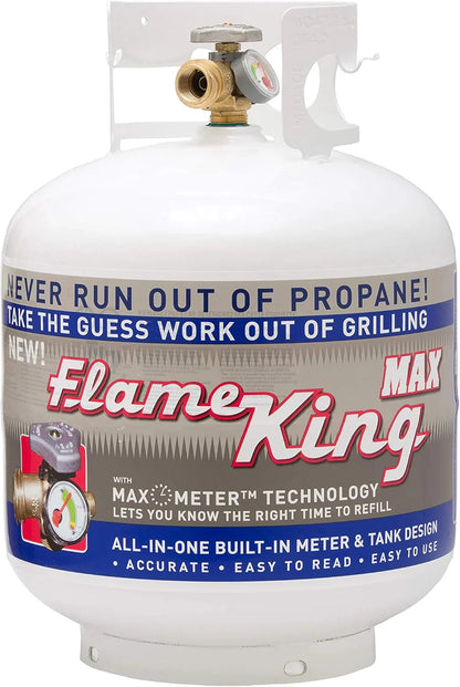 Pound Steel Propane Tank Cylinder with OPD Valve and Built-in Gauge, 20 lb Vertical-Flame King