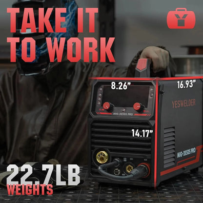 YESWELDER 135Amp MIG Welder,110V Flux Core Welder Flux Core MIG/Lift TIG/Stick 3-in-1 Large LED Digital Display Welding Machine IGBT Inverter Welder FLUX-135PRO