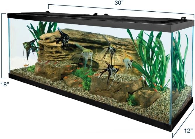 Complete LED Aquarium 55 Gallons, Includes LED Lighting, Filtration, Heater and Accessories