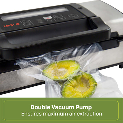 NESCO Deluxe Food VS-12 Vacuum Sealer - Compact Silver Kit
