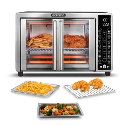 GOURMIA French Door Air Fryer - 25Qt Convection Oven, 17 Presets
