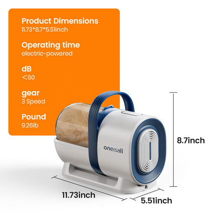 ONEISALL Dog Grooming Vacuum with Clipper & Nail Grinder