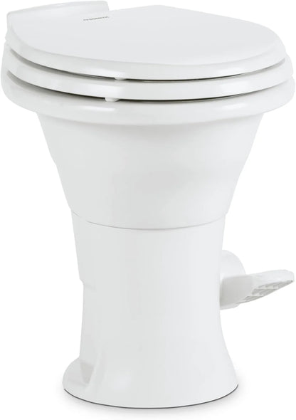 Dometic 310 RV Toilet, Oblong, PowerFlush, White