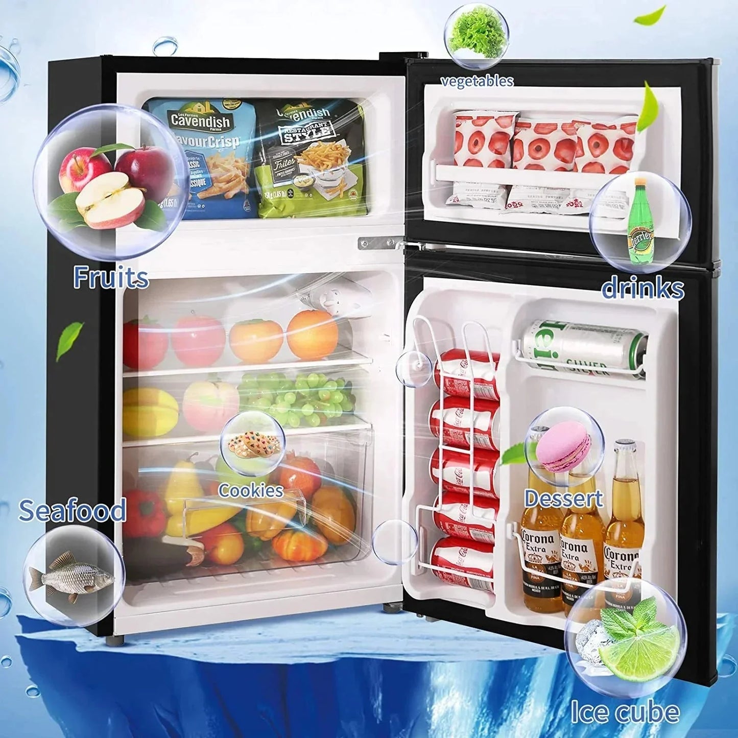 Compact Refrigerator with Freezer F6893