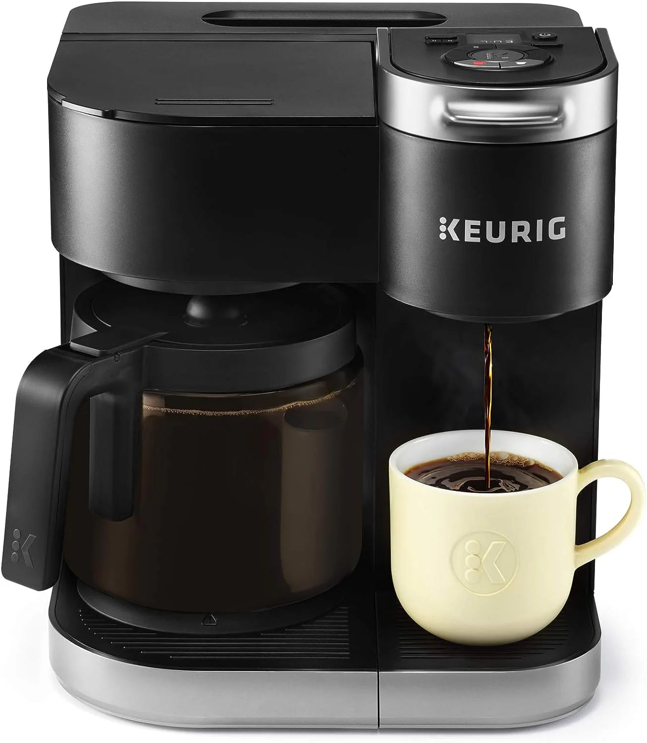 Duo Single Serve K-Cup Pod & Carafe Coffee Maker, Black