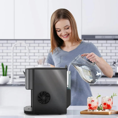 Nugget Ice Maker,Countertop Ice Maker with Soft Chewable Ice,44 Lbs/24H