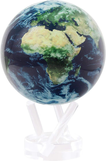 MOVA 4.5" Self-Rotating Globe Earth with Clouds, Light Powered